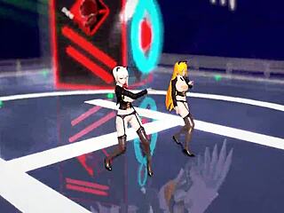 killer lady in black transparent lingerie from food wars