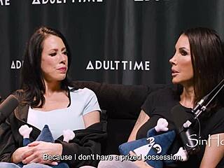 Shay sights and reagan foxx chat backstage during horny interview