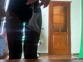 hey stacy, decorating the christmas tree in french cut black pantyhose 🎄