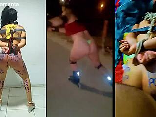 In this bdsm session, samantha the slut is exercised and humiliated as a bound prostitute