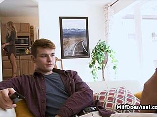 Risky Anal Fuck With Friend's Big Tit Housewife In Kitchen