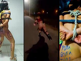 Bdsm seansında samantha orospu bağlanıp egzersiz yapılıyor aşağılanıyor