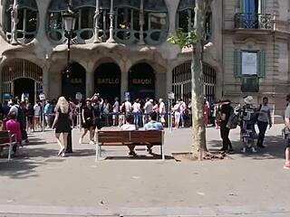 pornstar rubia europea visits barcelona and meets our friend victor bloom for a wild outdoor party