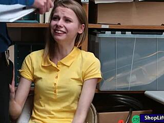 skinny shoplifter, take that pounding officer