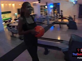 Amateur thai teen sucks big dick boyfriend after bowling
