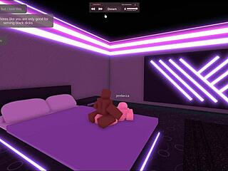 blonde girl cheats on bf with black dick in roblox