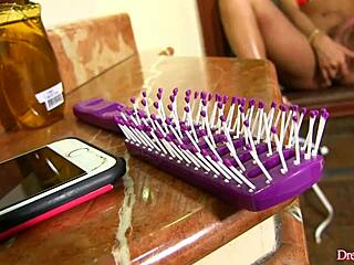 sexy big tittied latina tranny erika lee strokes her cock