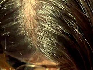 Watching Sexy Secretary Give Oral Close-Up