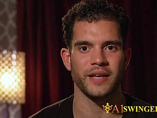 steamy swinger couple fucking in shower before joining orgy