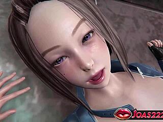 Cewek anime latex 3D hentai memek basah dijari di lantai dijilat G-spot sampe muncrat