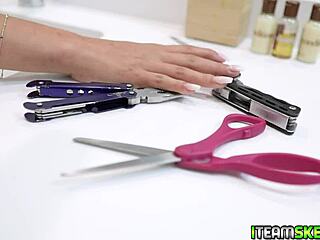 Rachel Rivers Slobbers on Stud's Big Cock. She Struggles to Deepthroat Entire Length.