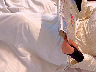 Young yoga teacher in intense doggy style session