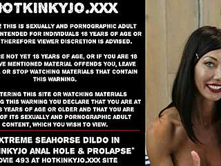 Extreme Seahorse Dildo Insertion In Hotkinkyjo Anal Hole