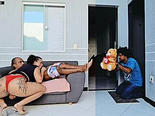 Boyfriend catches me assfucked by his brother on Valentine's