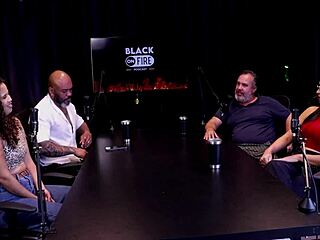 Ted's passenger enjoys foursome in car with trans and man