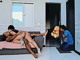 Boyfriend catches me assfucked by his brother on Valentine's