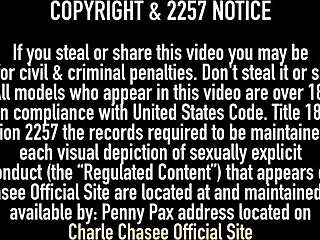 Charlee Chase Puts Dildo Between Massive Tits