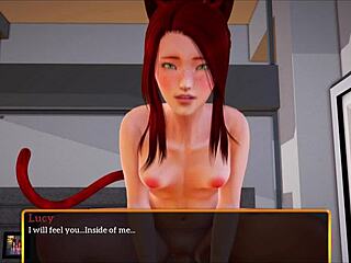 my new family redhead rides monster cock cowgirl small tits bouncing long ride