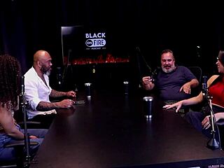 Ted's passenger enjoys foursome in car with trans and man