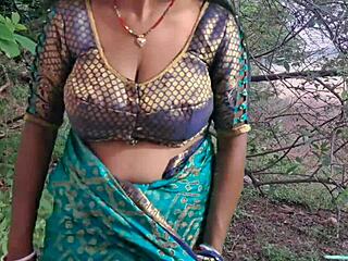 Desi santhali bhabhi's hairy pussy pounded outdoor by bodybuilder