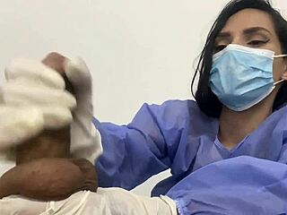 😍 my patient's cock got so hard i couldn't resist sucking it sloppy!