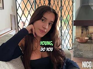 Skinny Brazilian 18yo Casting POV Deepthroat Blowjob Tease