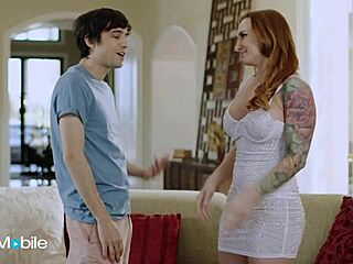 think you can handle this inked milf riding her stepson doggystyle on the sofa?