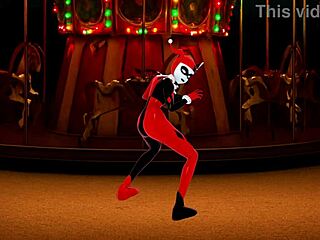 robin busted watching harley quinn halloween hentai flick