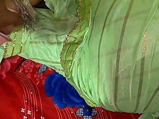 her father-in-law sneaks in for that saree tease turning into rough pounding on her back