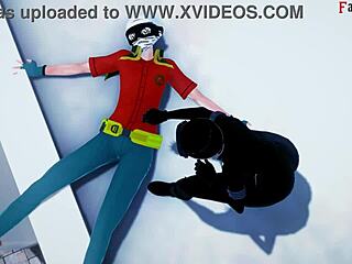 robin busted watching harley quinn halloween hentai flick