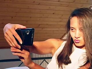 Thelifeerotic cute petite brunette Sima fingers pussy in erotic frenzy