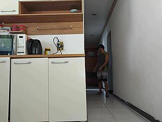 risky sex while hubby showered i fucked his friend almost caught