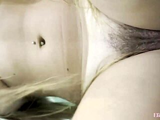 peituda loira's HUGE TITS bounce as she masturbates then sucks corninho's cock