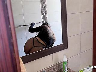 shy colombian babe with tight pussy big ass... rich guy cums on face 💦🍑