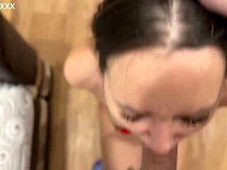 she loves being submissive bent over for doggystyle creampie with pierced nipples exposed