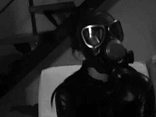 Pamela Sanchez's Leather Mask Tease