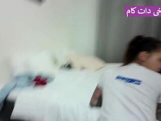 homemade fun with a cute babe in her sexy pink spot