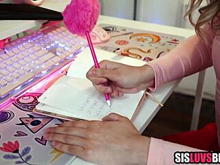 Petite stepsister tempts virgin stepbrother's hidden desires