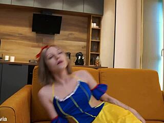 Snow squirrels plunge into anal depths with deep throat gagging and hardcore assfucking before cumshots flood her face and mouth