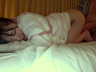 uhh my cute japanese gf rides me raw creampie twice