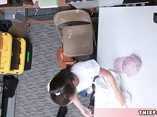 burglar ellen page lookalike teen pussy wrecked by rough mall cop