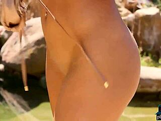 Mixed race petite asian babe alexandra undresses in lingerie solo