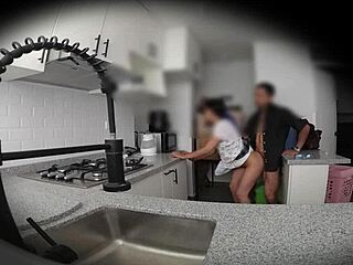 Hidden cam catches nympho neighbor fucked doggystyle upskirt