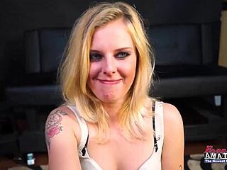 bewitching coed mya swallows cum after deep bj and doggystyle pounding