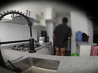 Hidden cam catches nympho neighbor fucked doggystyle upskirt