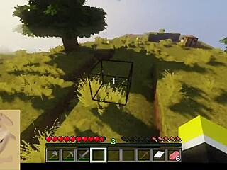 Horká kočka hraje minecraft s sexy pohyby a dovednostmi