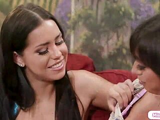 Stepmom squirts all over stepdaughter's face in hot lesbian licking and face sitting session