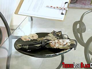 Teen Seductively Rides Massive Black Cock Hard