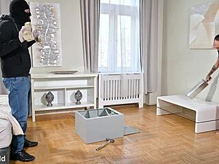 Watch Tattooed Athenea Rose Beg for DP Threesome After Robbery!