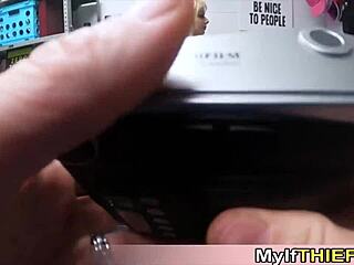 that cute blonde shoplifter gets caught and roughly fucked in store